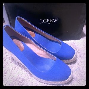 J. Crew Canvas Cobolt Blue Espadrilles!